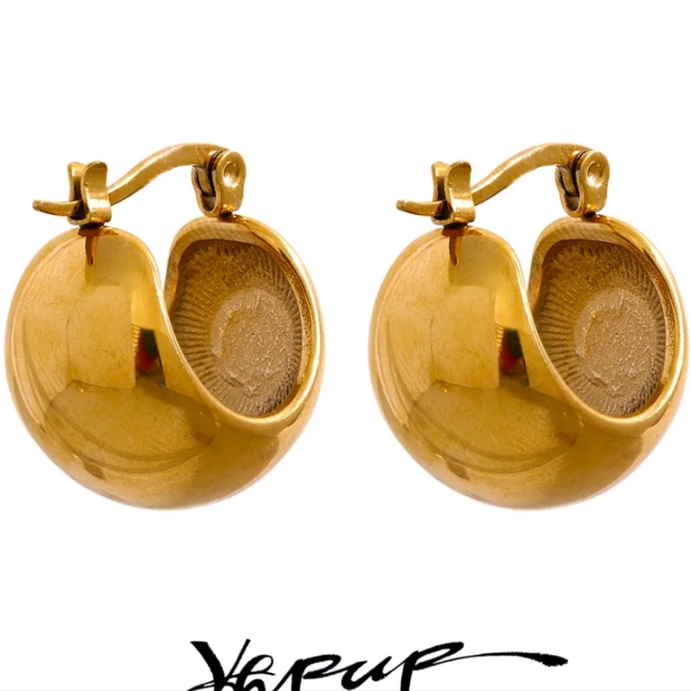 Gold-plated Hoop Earrings